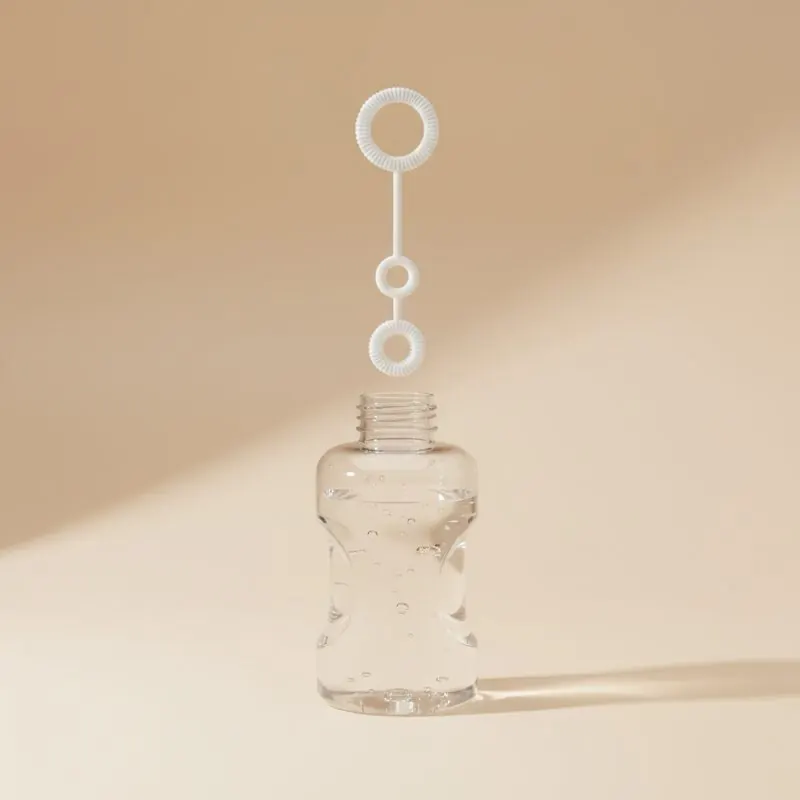 Plastic Bubble Wand & Bottle