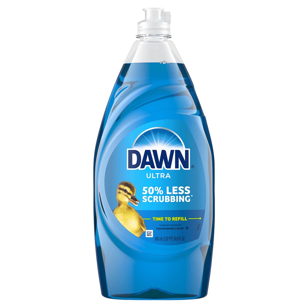 Plastic bottle of washing-up liquid