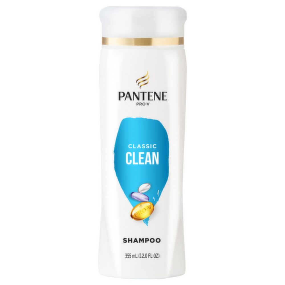 Plastic bottle of liquid shampoo