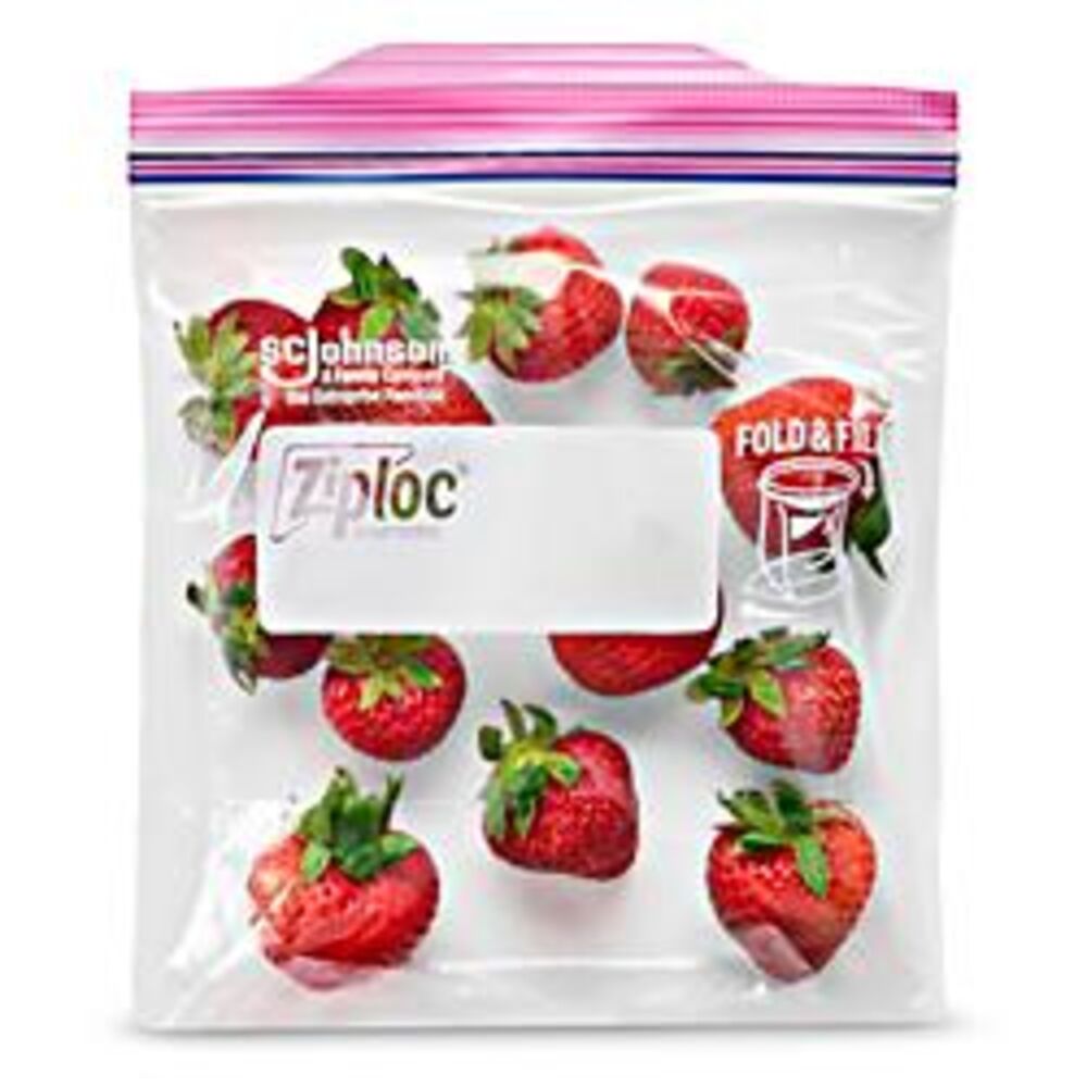 Box of disposable plastic ziplock sandwich bags